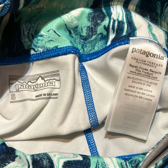 Patagonia Women Centered Leggings Tights Blue Sz S - Picture 3 of 7
